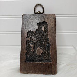 Vintage Laxa Family Wall Hanging Butter Cookie Mold Little Turk 7.5"x3.25" 1974